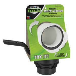 Thetford Titan Revolve Universal Sewer Adapter – 90° Clear Elbow