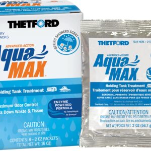 Thetford Aqua Max Waste Holding Tank Treatment (Spring Showers - Box of 8 x 2 oz packets)