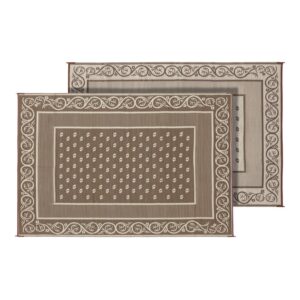 Faulkner Patio Mat – Vineyard Design, Beige (8' x 20')