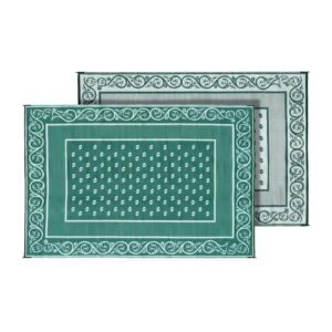 Faulkner Patio Mat – Vineyard Design, Green (9' x 12')