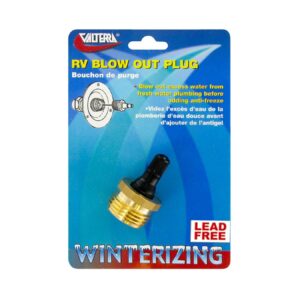 Valterra Blow Out Plug – Brass with Schrader Valve
